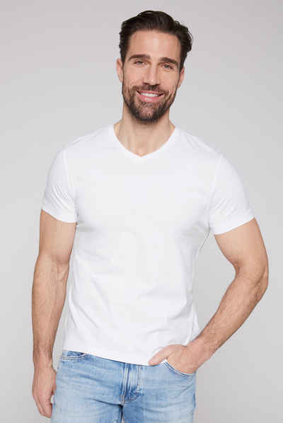 CAMP DAVID V-Shirt mit Elasthan-Anteil