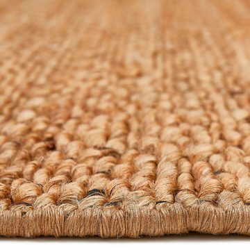Teppich Manaus, Andiamo, rechteckig, Höhe: 10 mm, Jute-Teppich, handweb, Naturfaser, nachhaltig, Wohnzimmer