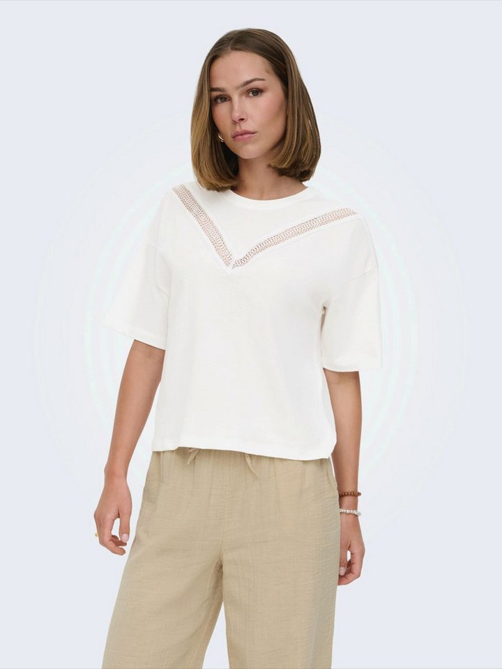 ONLY T-Shirt (1-tlg) Spitze