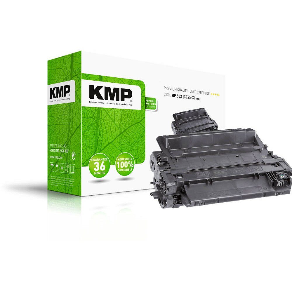 KMP Tonerkartusche 1 Toner H-T231 ERSETZT HP 55X / CE255X - black, (1-St)
