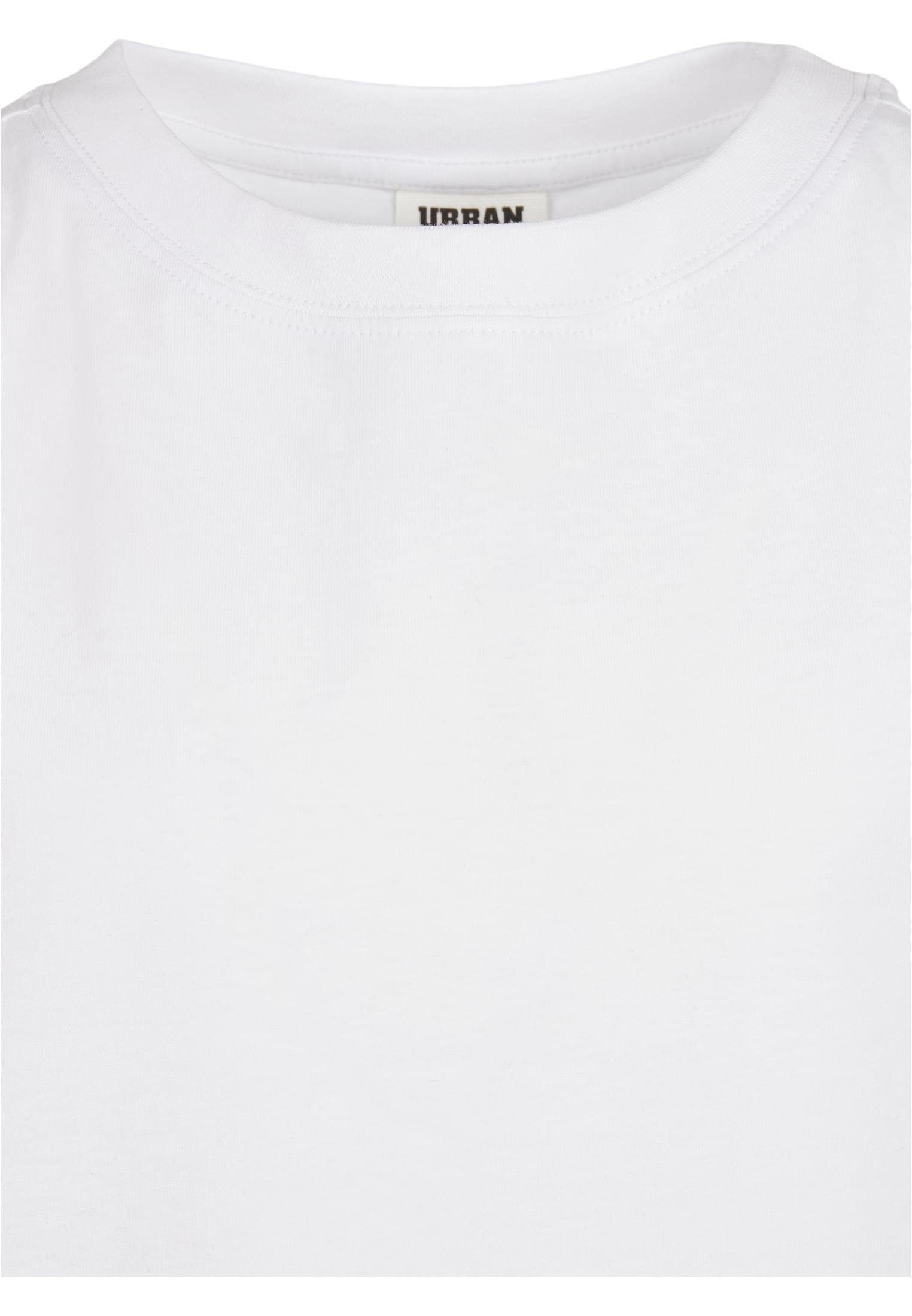 URBAN Tee white T-Shirt CLASSICS Extended Organic Girls Shoulder (1-tlg) Kinder