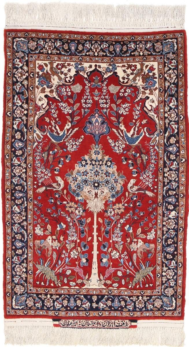 mm Orientteppich, Trading, Handgeknüpfter 69x112 Seidenkette 6 Höhe: Isfahan rechteckig, Nain Orientteppich