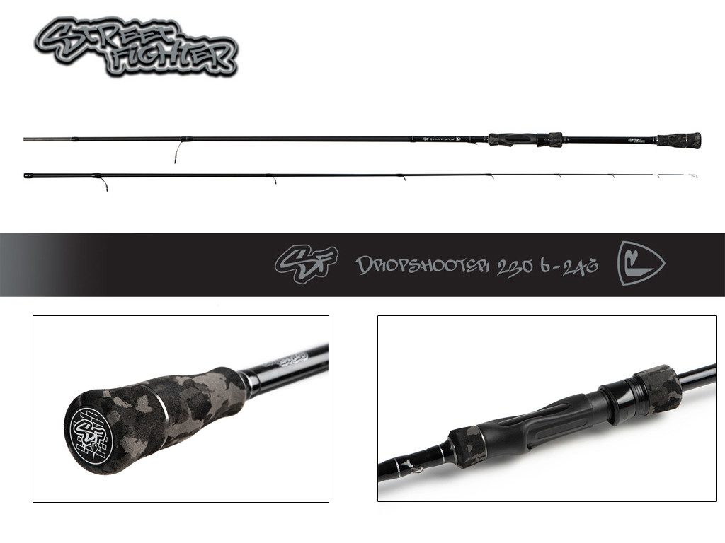 Fox Rage Spinnrute Street Fighter Dropshooter Rod 230 cm - 6 bis 24 g, (2-tlg., Lieblingsköder Стержниschutz), Speziell für Drop Shot-Angeln entwickelt