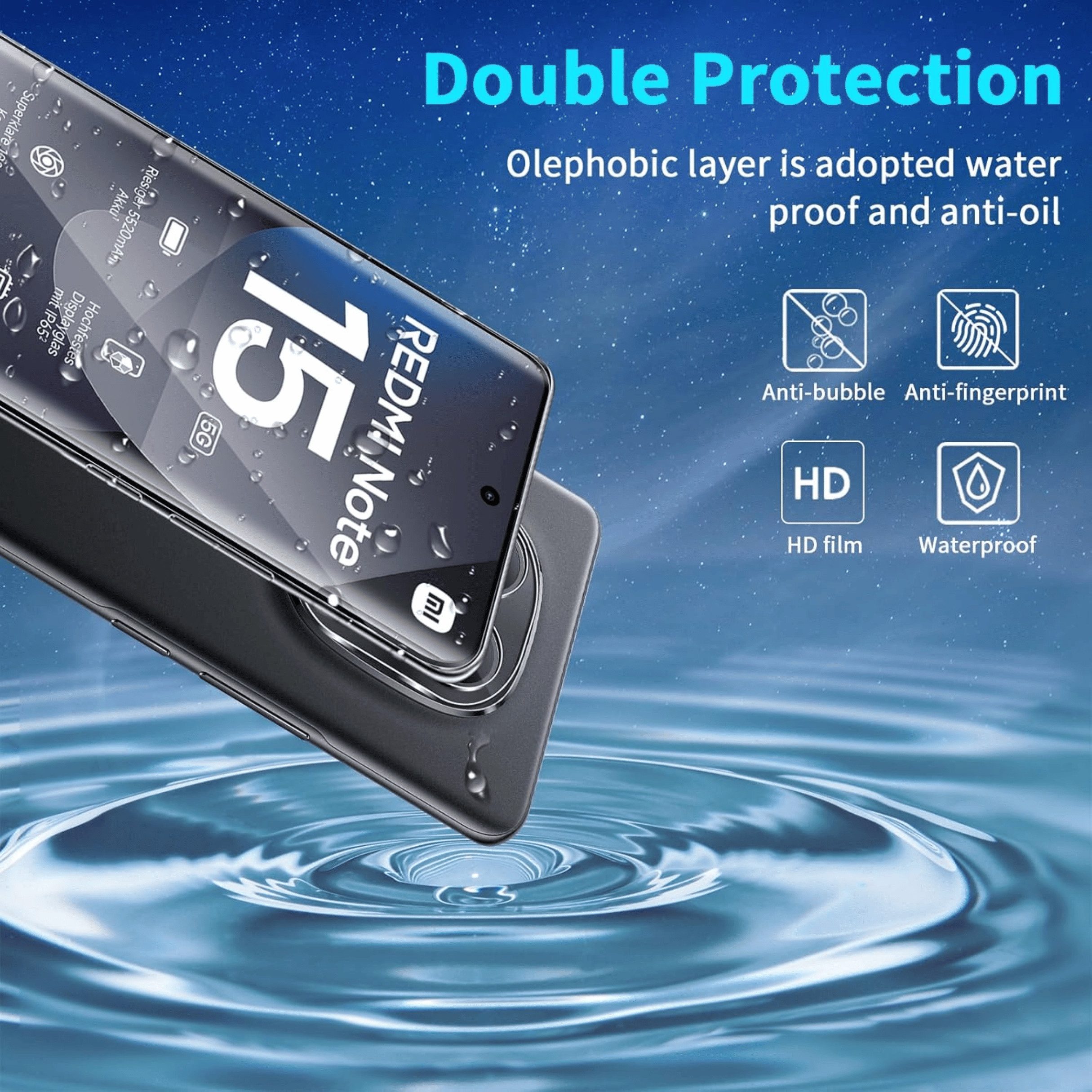 SmartUP Displayschutzglas 2X Schutzglas für Xiaomi Redmi Note 15 5G Display Kamera Panzerfolie für Xiaomi Redmi Note 15, 4 Stück, Rundumschutz, passgenaue Verar – Bild 3 von 5