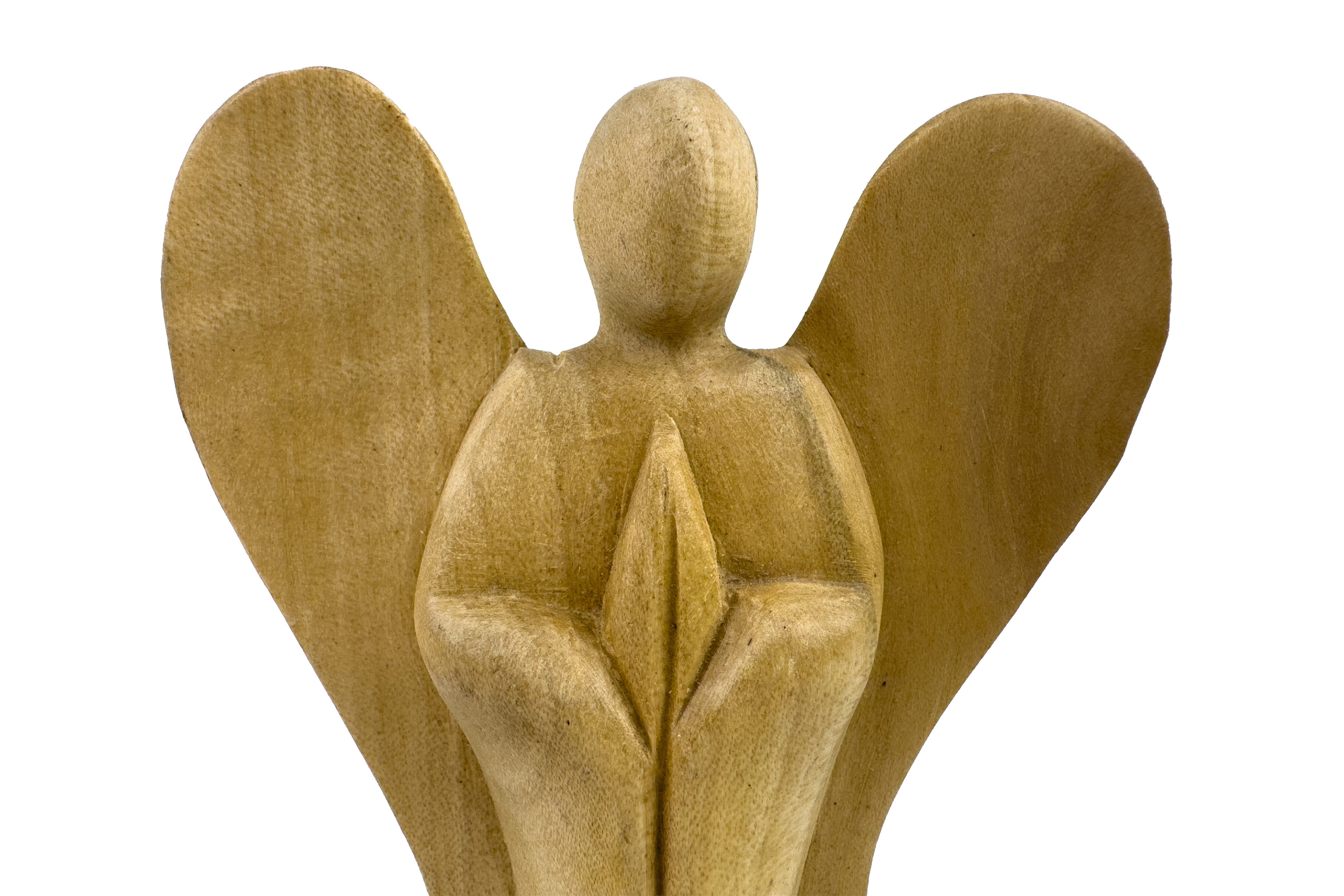 WORU Engelfigur Engel Figur aus Krokodil Holz handgeschnitzt Bali Deko 5 bis 15 cm