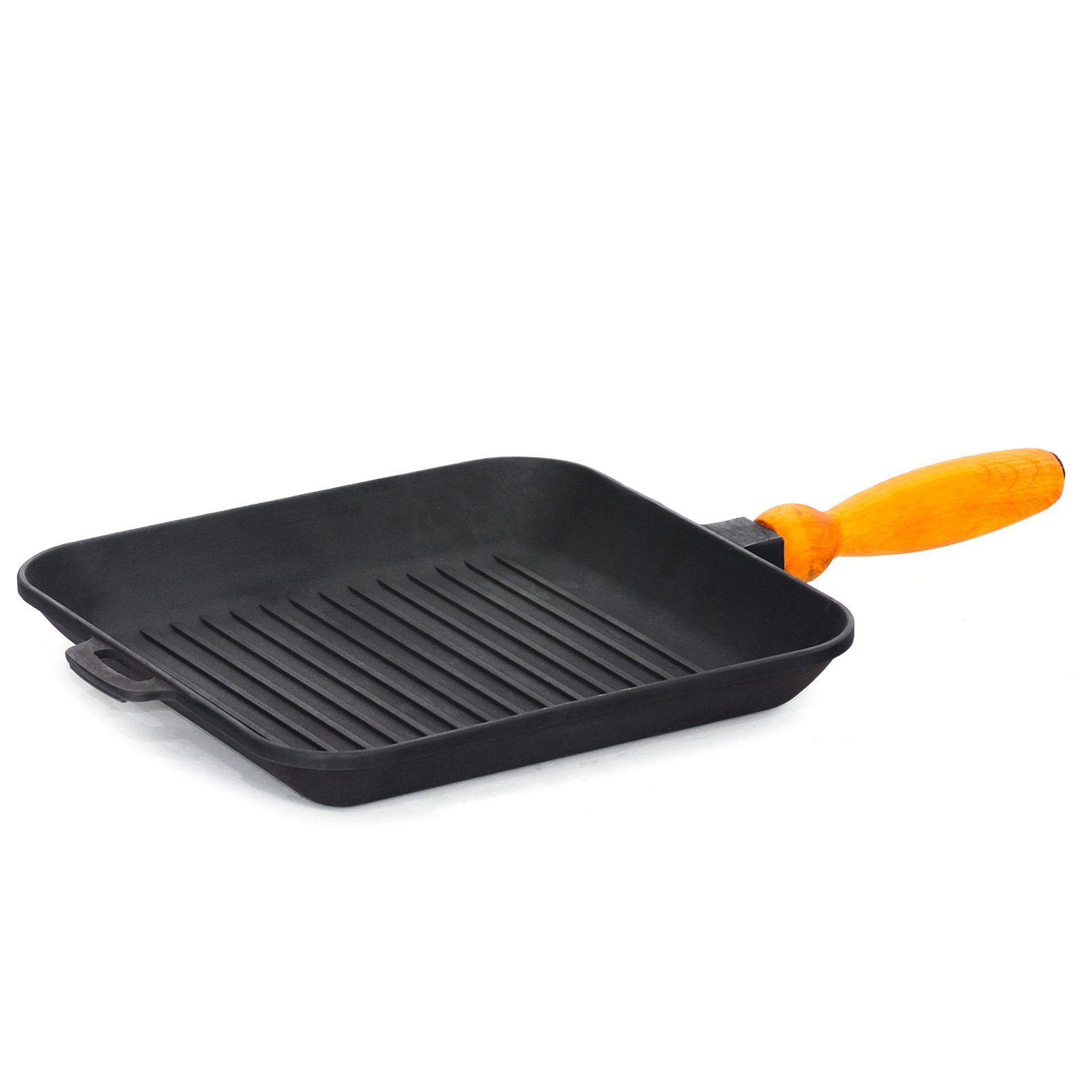 Gusseisen Steakpfanne Griff, abnehmbarer Grillpfanne 4BIG.fun cm Bratpfanne, Grillpfanne 28 Induktion Gusseisen,