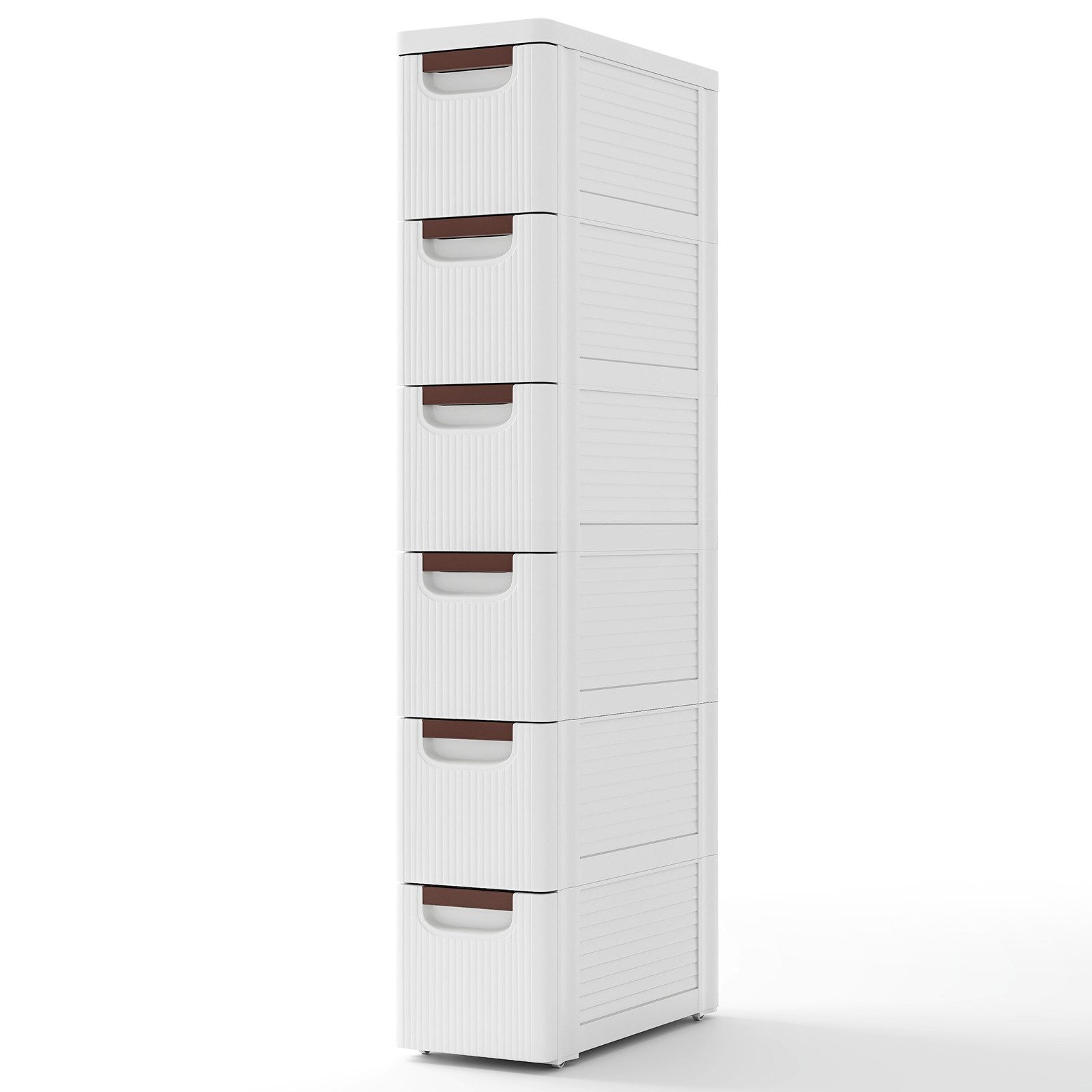 COSTWAY Beistellwagen, Nischenschrank schmal, mit 6 günstig online kaufen