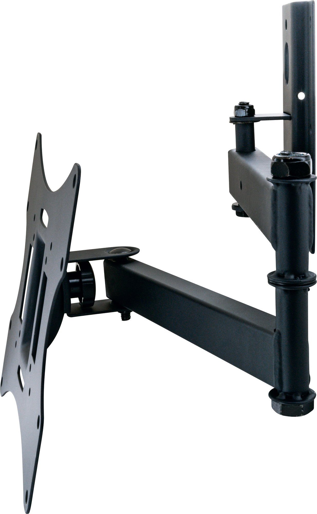 Schwaiger TV-Wandhalterung LWH050 011, (bis 42 Zoll, neigbar, schwenkbar, bis 30kg, bis 200x200mm, integrierte Kabelführung, schwarz) – Bild 4 von 5