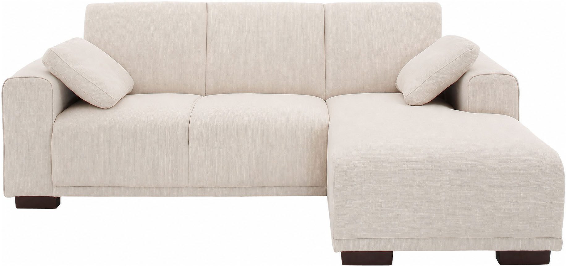 OTTO home Ecksofa BORNHOLM L-Form, B: 234 cm - OTTO. Verlässliche Qualität., Recamiere links oder rechts bestellbar, Wellenfederung, inkl. 2 Kissen