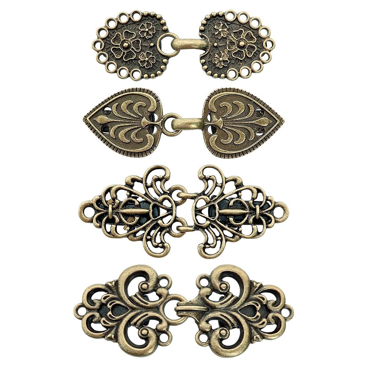 Bomiclss Anstecknadel Set Kleider-Clips, Pullover-Clips, Schal-Clips für Frauen (4-tlg), Vintage-Cardigan-Clip, Mädchen-Broschenclips für Kleidung