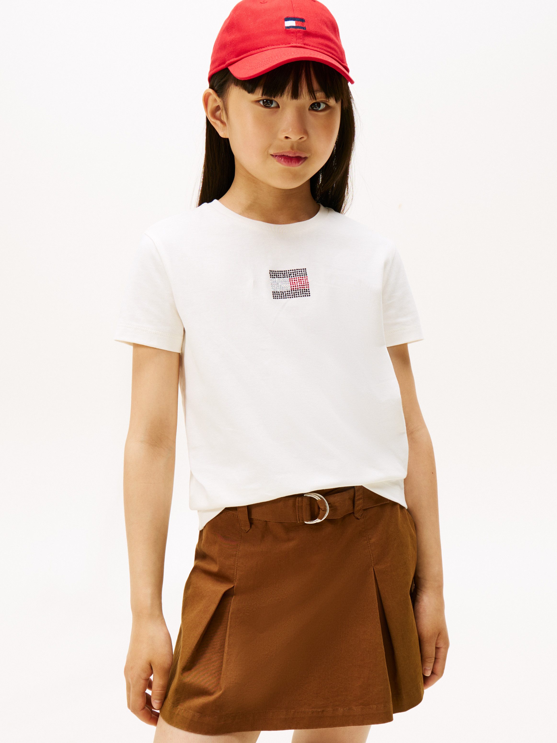 Tommy Hilfiger T-Shirt RHINE STONE FLAG TEE S/S Kinder bis 16 Jahre