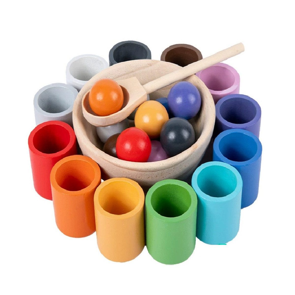 Novzep Lernspielzeug Hochwertiges Holzspielzeug Montessori-Farblernspiele günstig online kaufen