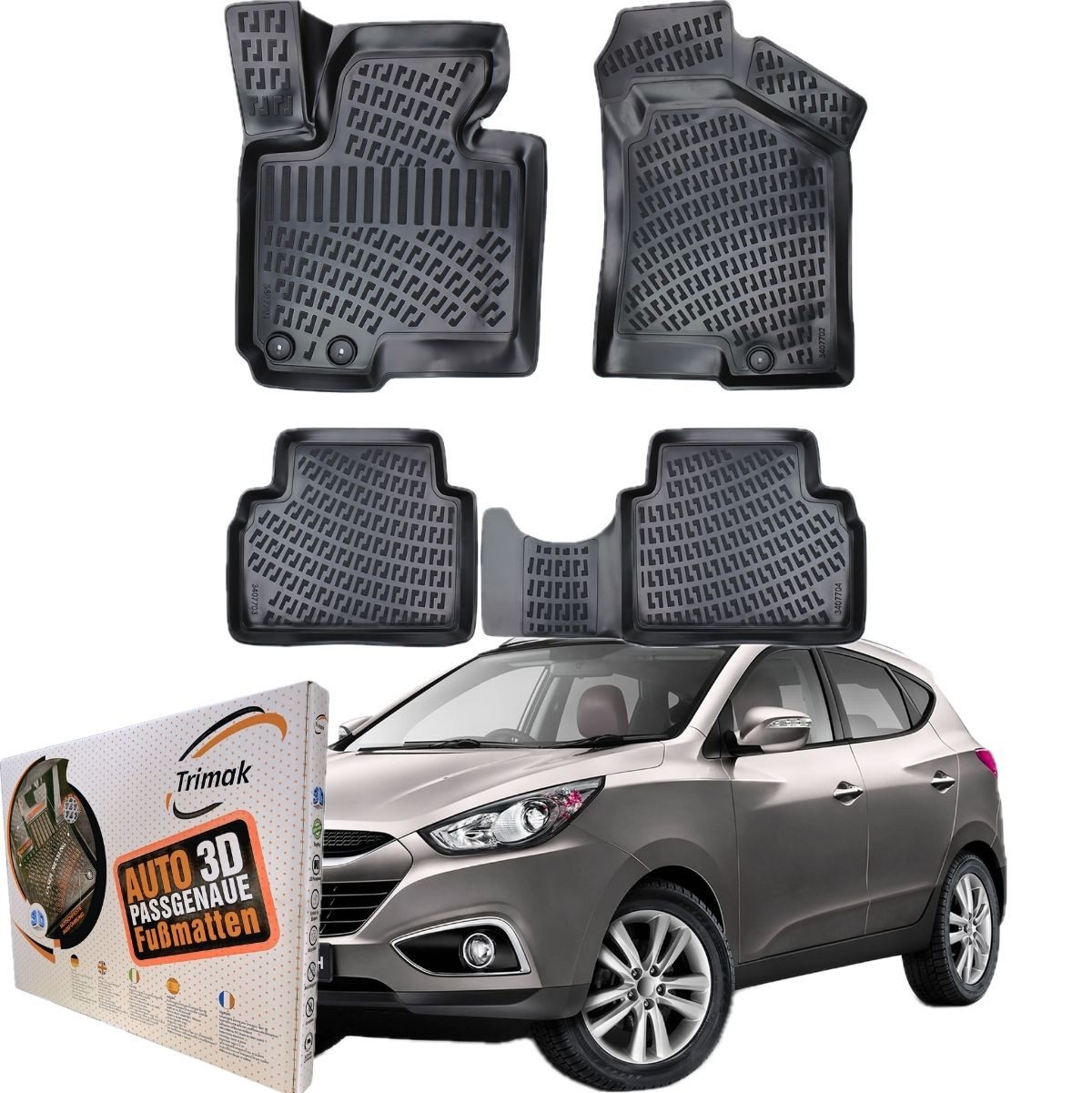 Passform-Fußmatten Oder Kofferraumwanne Oder Set für Hyundai ix35