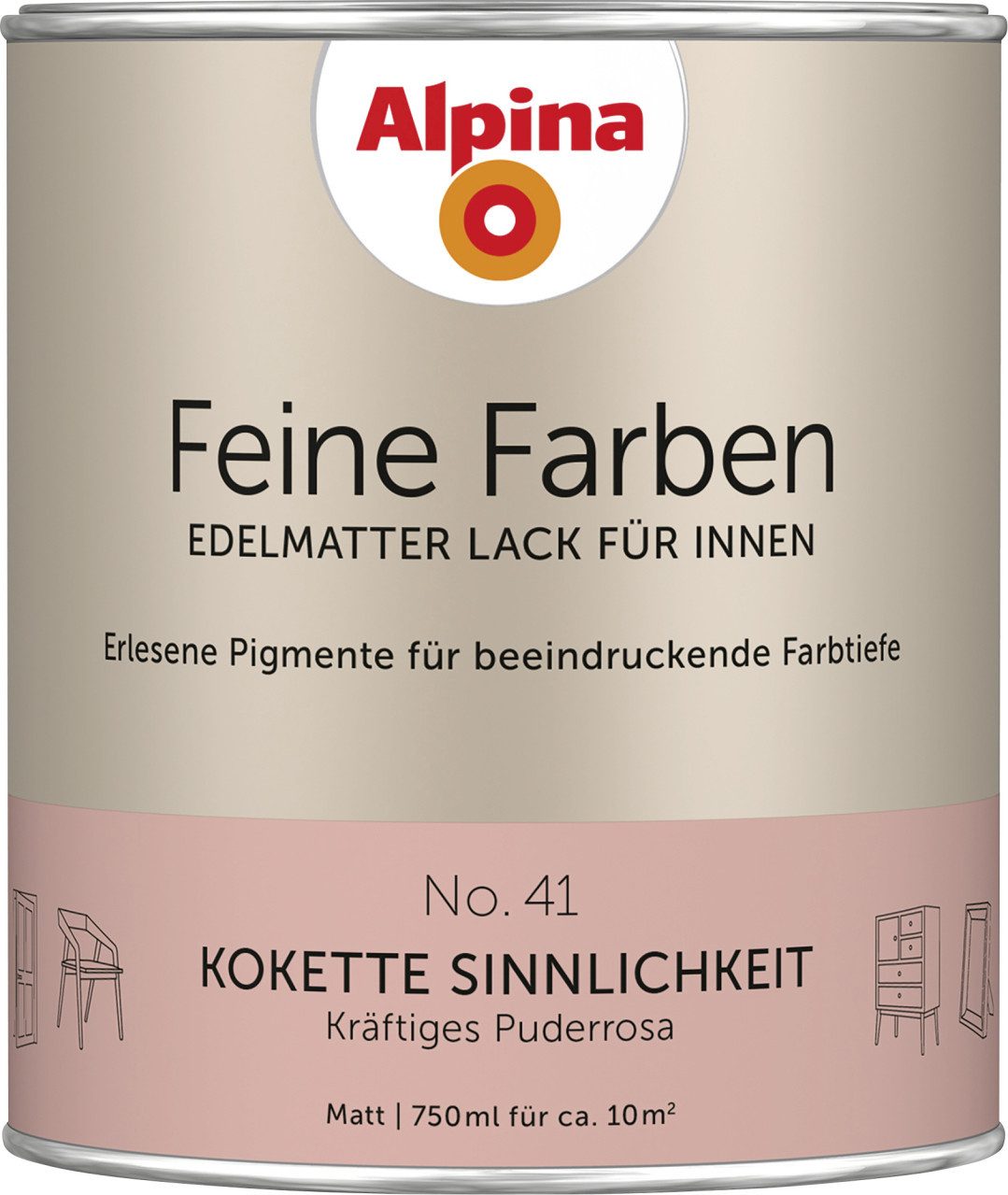 Alpina Wandfarbe Alpina Feine Farben Lack No. 41 Kokette. € 25,19, (€ 33,59 pro 1 l).
