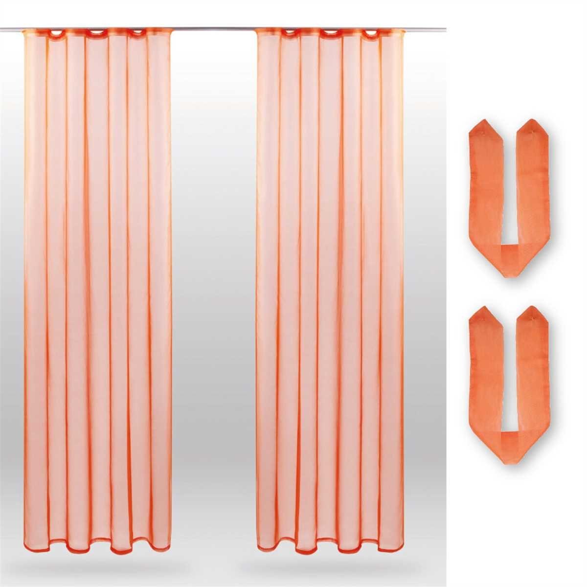 Bestlivings Vorhang (2 St), Kräuselband, transparent, Voile, Gardinenset "Transparent" mit Universalband