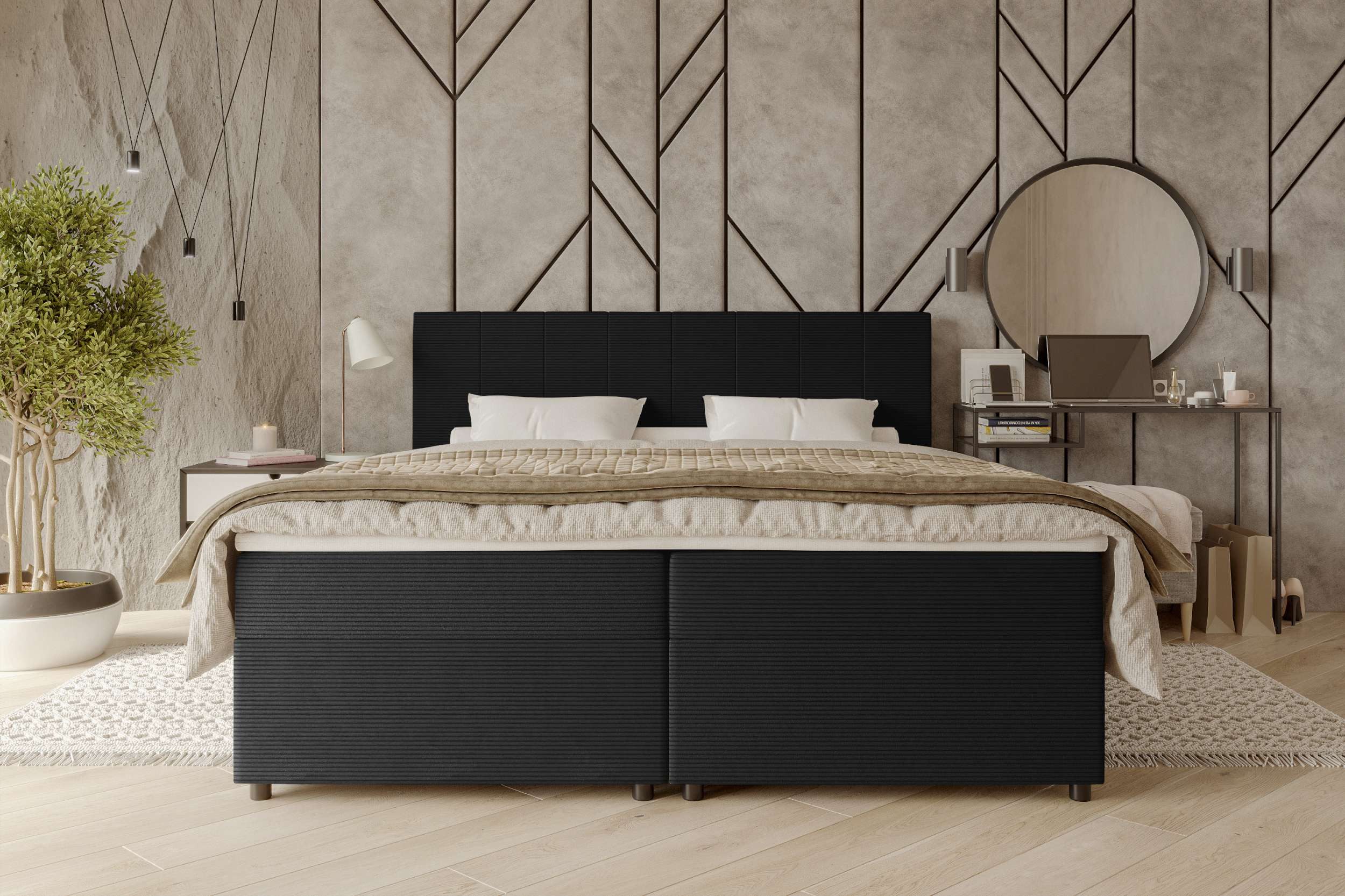 99rooms Boxspringbett Kira (Schlafzimmerbett, Bett), 140/160/180x200 günstig online kaufen