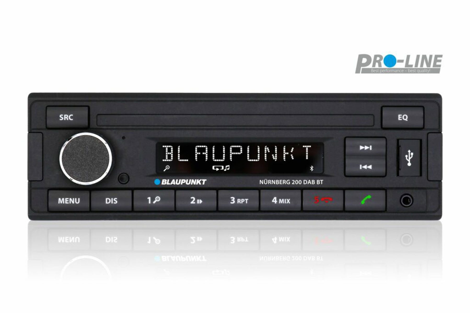 Blaupunkt Nürnberg 200 DAB BT Bluetooth 1-DIN Radio DAB Autoradio (RDS, AM/FM Radio, Animiertes Display, 1 DIN)