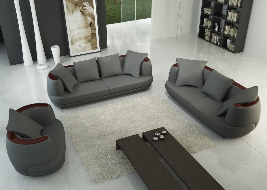 Couchen, Coch Sofas Designer Polster Sofa Wohnzimmer JVmoebel in 3 Europe schwarzes Made Sofa Sitzer