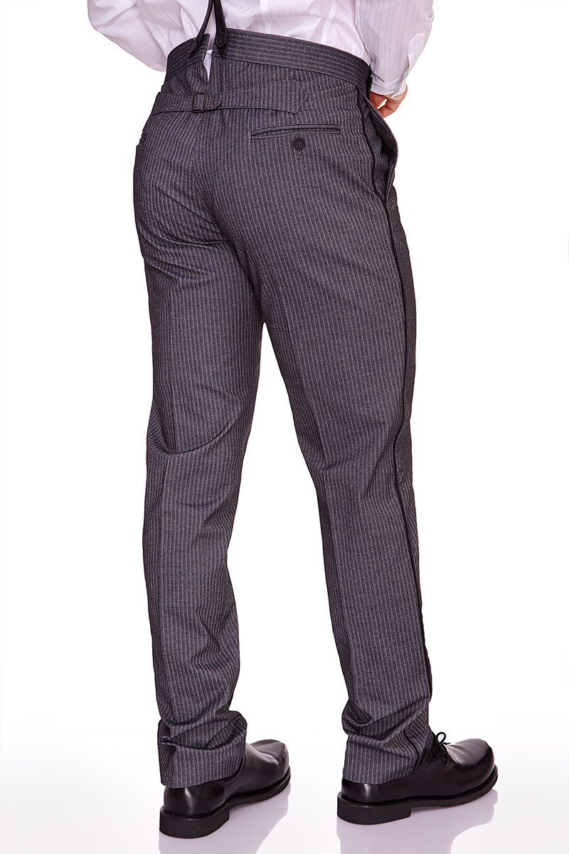 Hammerschmid Trachtenlederhose Stresemannhose - ASCHAU - grau