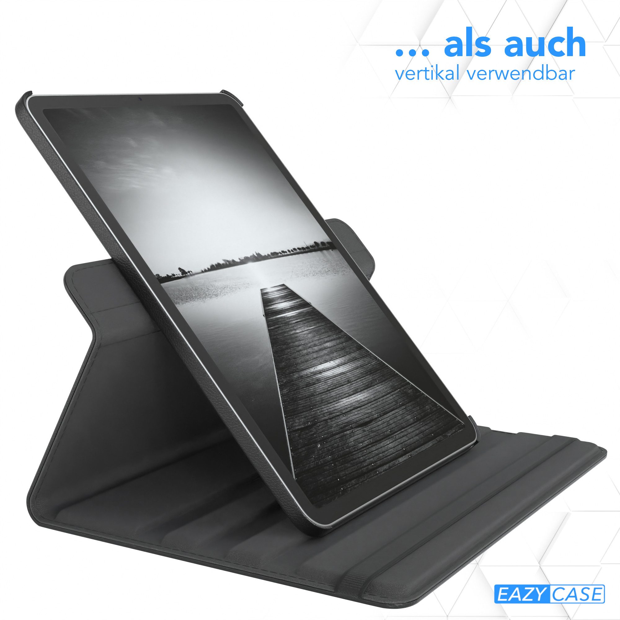EAZY CASE Tablet-Hülle Rotation Case für iPad Pro 11" 1./2./3./4. Gen. 11 Zoll, Hülle 360° drehbar mit Standfunktion Etui Anti-Kratz Tasche Schwarz – Bild 5 von 5
