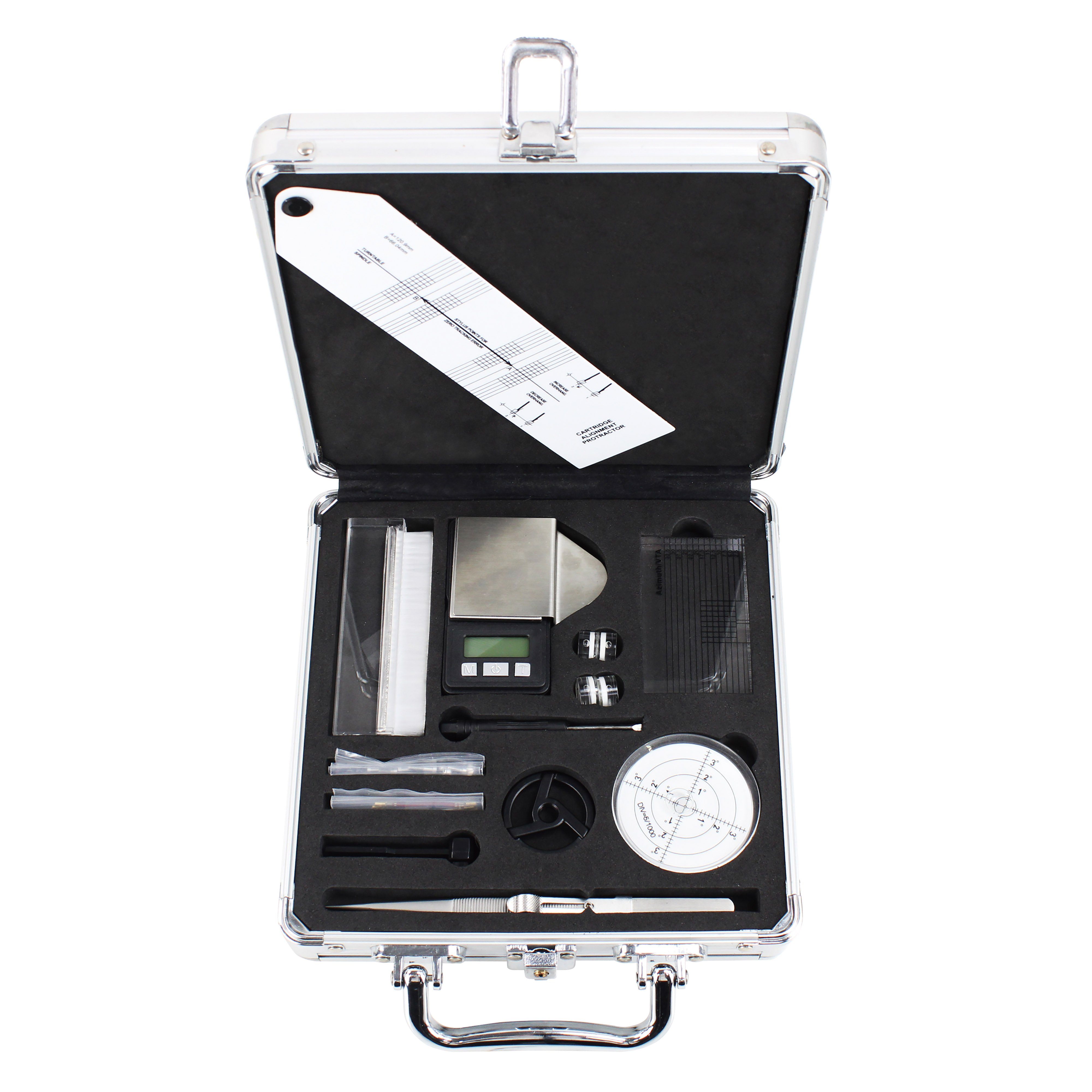Lenco Plattenspieler-Reinigungs-Set TTA-21IN1PRO, (1-St), 12-teiliges Vinyl Pflegeset inkl. Aluminiumkoffer & großem Zubehör