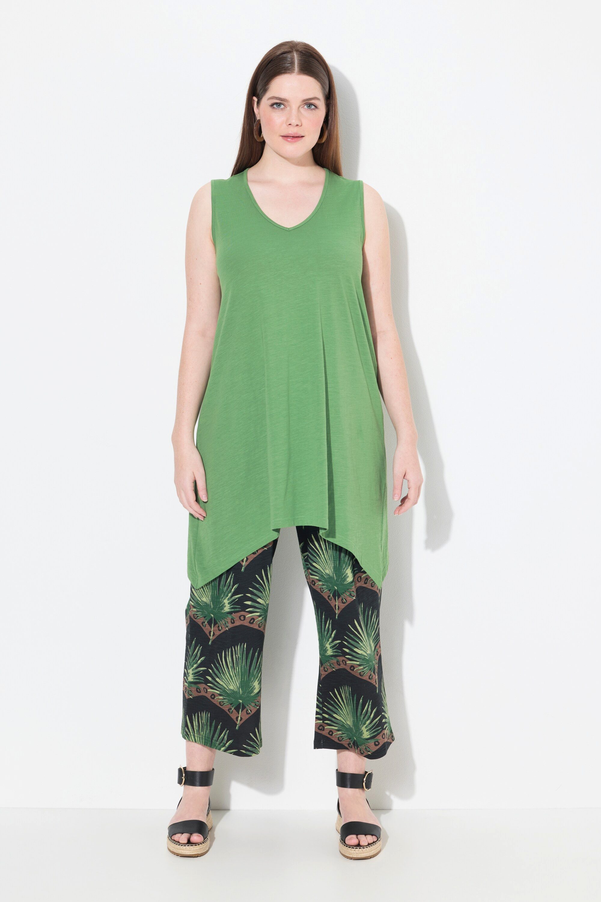 Ulla Popken Longshirt Longtop Zipfelsaum A-Linie günstig online kaufen