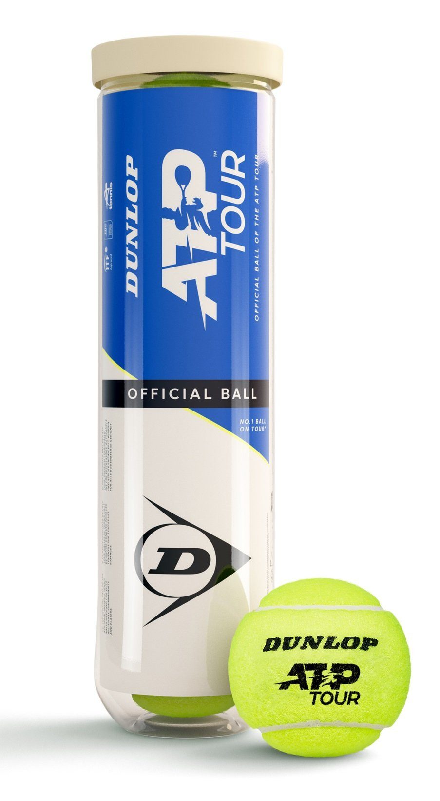 Dunlop Tennisball ATP Tour (offizieller ATP Tour Ball) Dose 4er