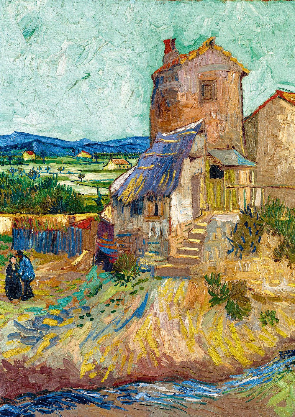 Bluebird Puzzle Puzzle Vincent Van Gogh - La Maison de La Crau (The Old Mill), 1888, Puzzleteile