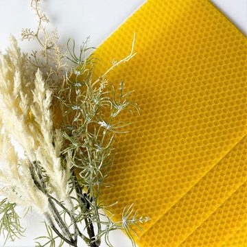 Wachsmann Bienenprodukte Bastelnaturmaterial Bienenwachsplatten, 20 x 15 cm, 20 Stück, 100% echtes Bienenwachs