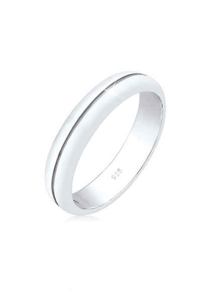 Elli Premium Partnerring Bandring Trauring Basic Hochzeit Paar 925 Silber