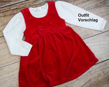 Babymajawelt Babydollkleid Babykleid Weihnachten Rot, Samtkleid mit Schleife hochwertig verarbeitet, lockere Passform, Made in EU