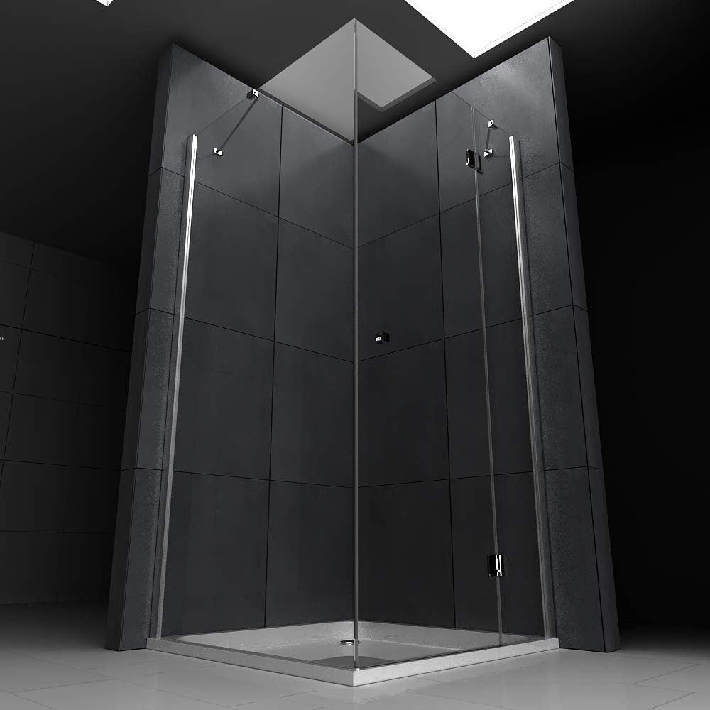 Alpenberger Eckdusche mit Nano - Duschkabine Duschabtrennung aus Glastür un günstig online kaufen