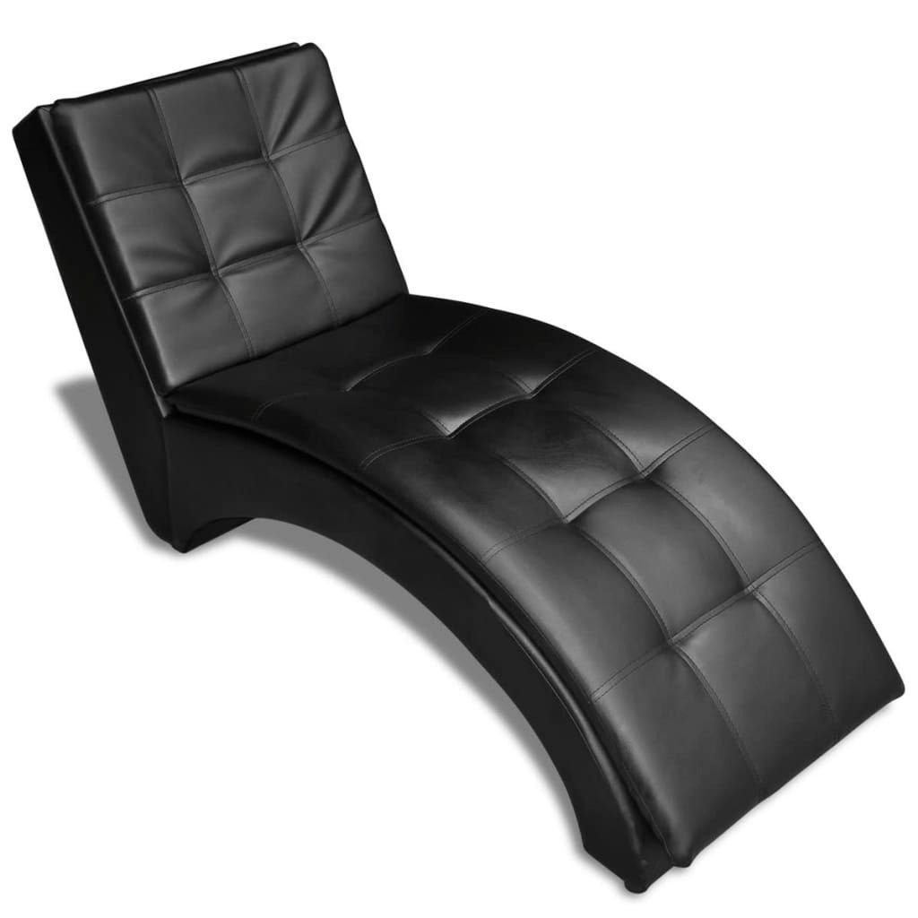 Kissen vidaXL 1 mit Kunstleder, Schwarz Chaiselongue Chaiselongue Teile