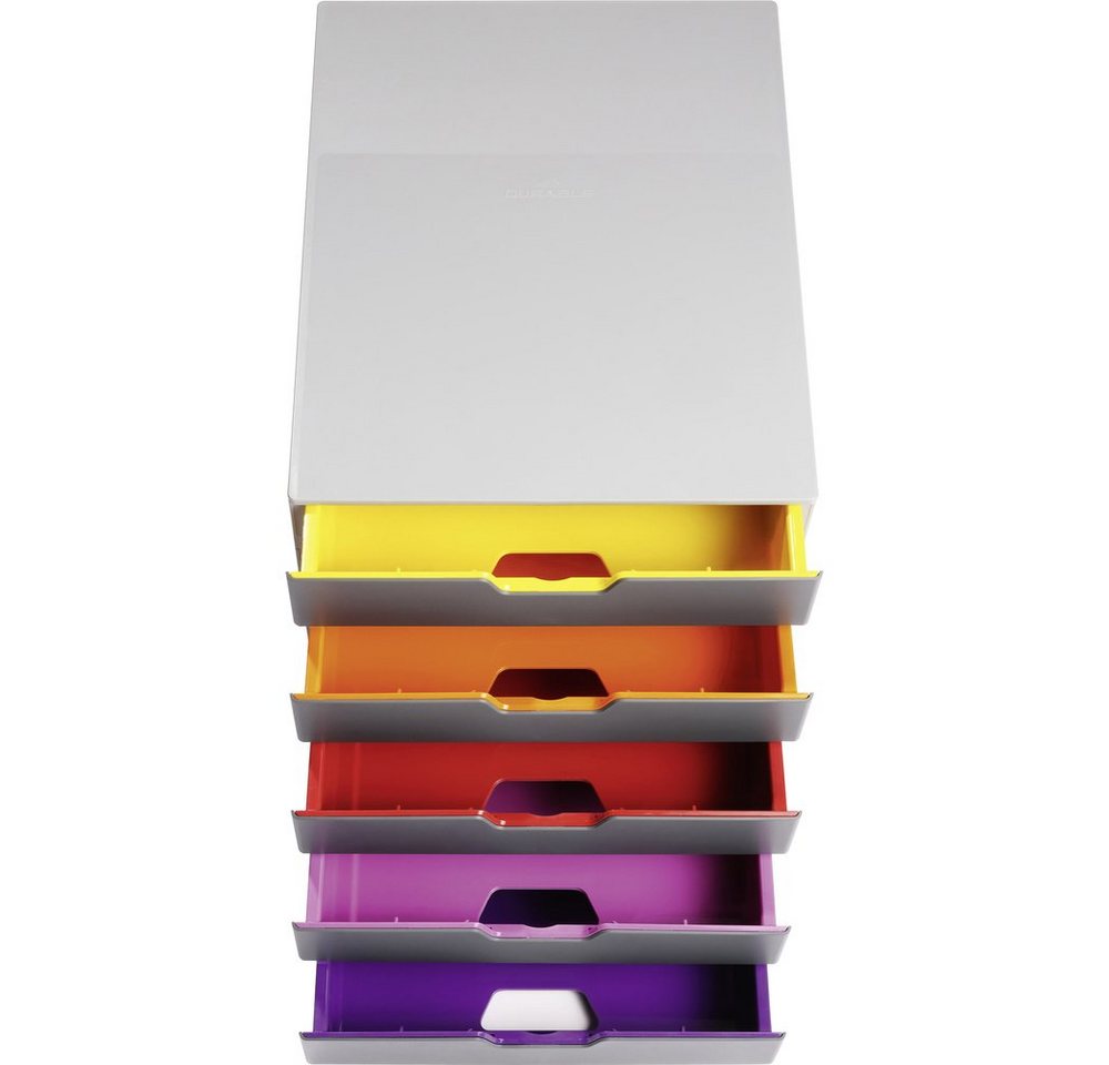Thumbnail - DURABLE Schubladenbox Durable VARICOLOR 5 - 7605 760527 Schubladenbox Grau DIN A4, DIN C4, F