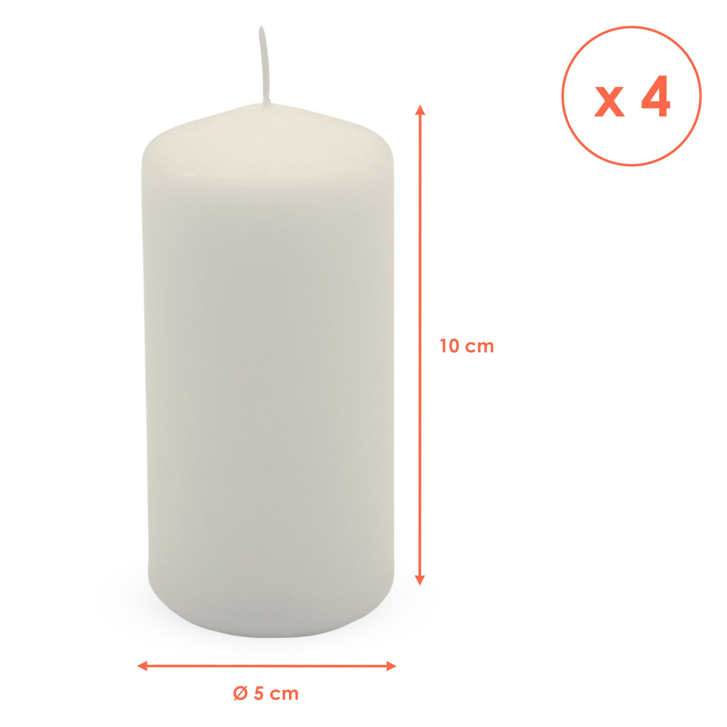 Spetebo Adventskerze Echtwachs Stumpenkerze 4er Set 10 x 5 cm (Anzahl, 1-tl günstig online kaufen