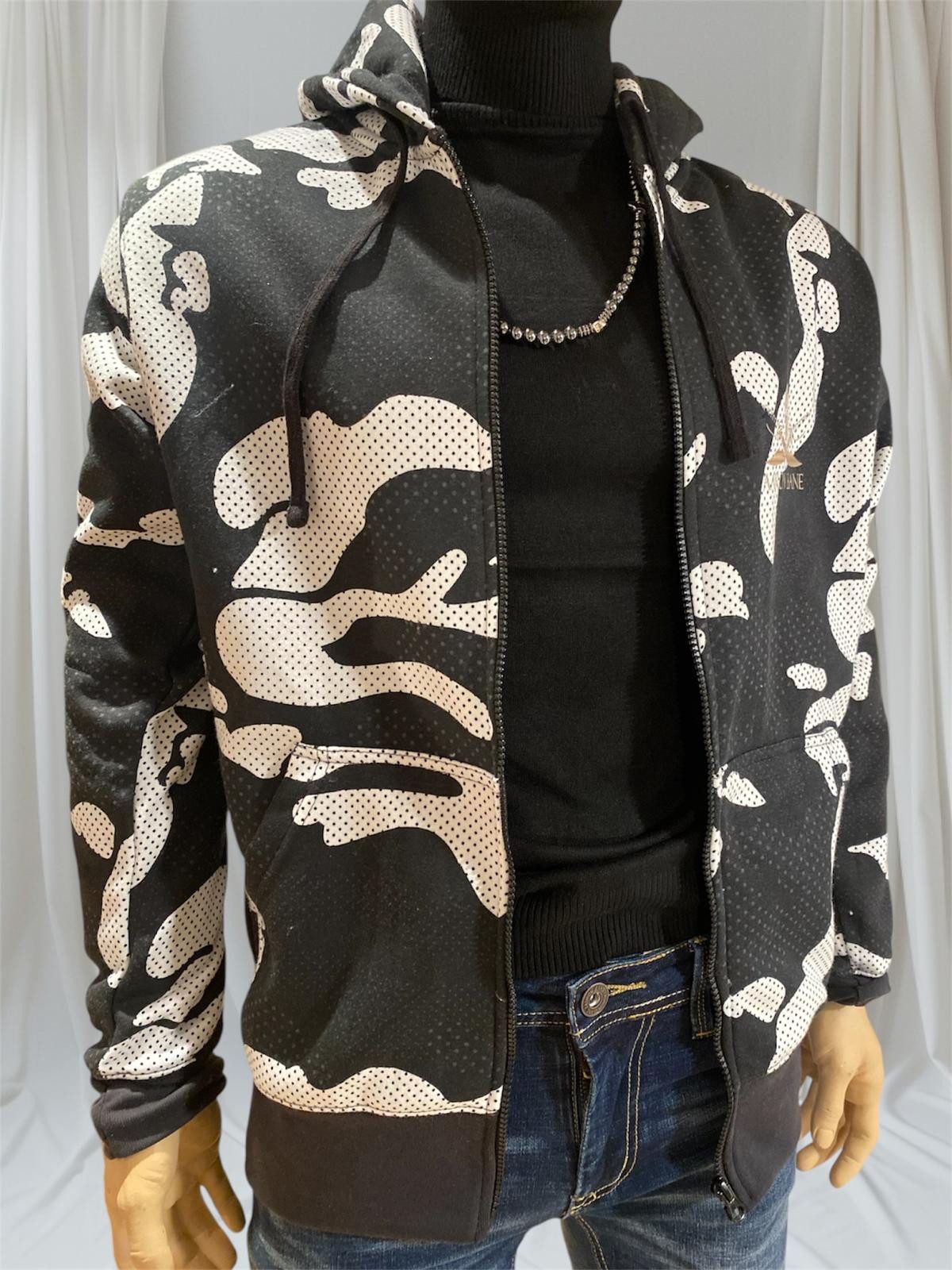 Aaron Bane Kapuzensweatjacke Aaron Bane Camouflage Zipper Hoodie Kapuzenjacke Limitiert bis 10 XL
