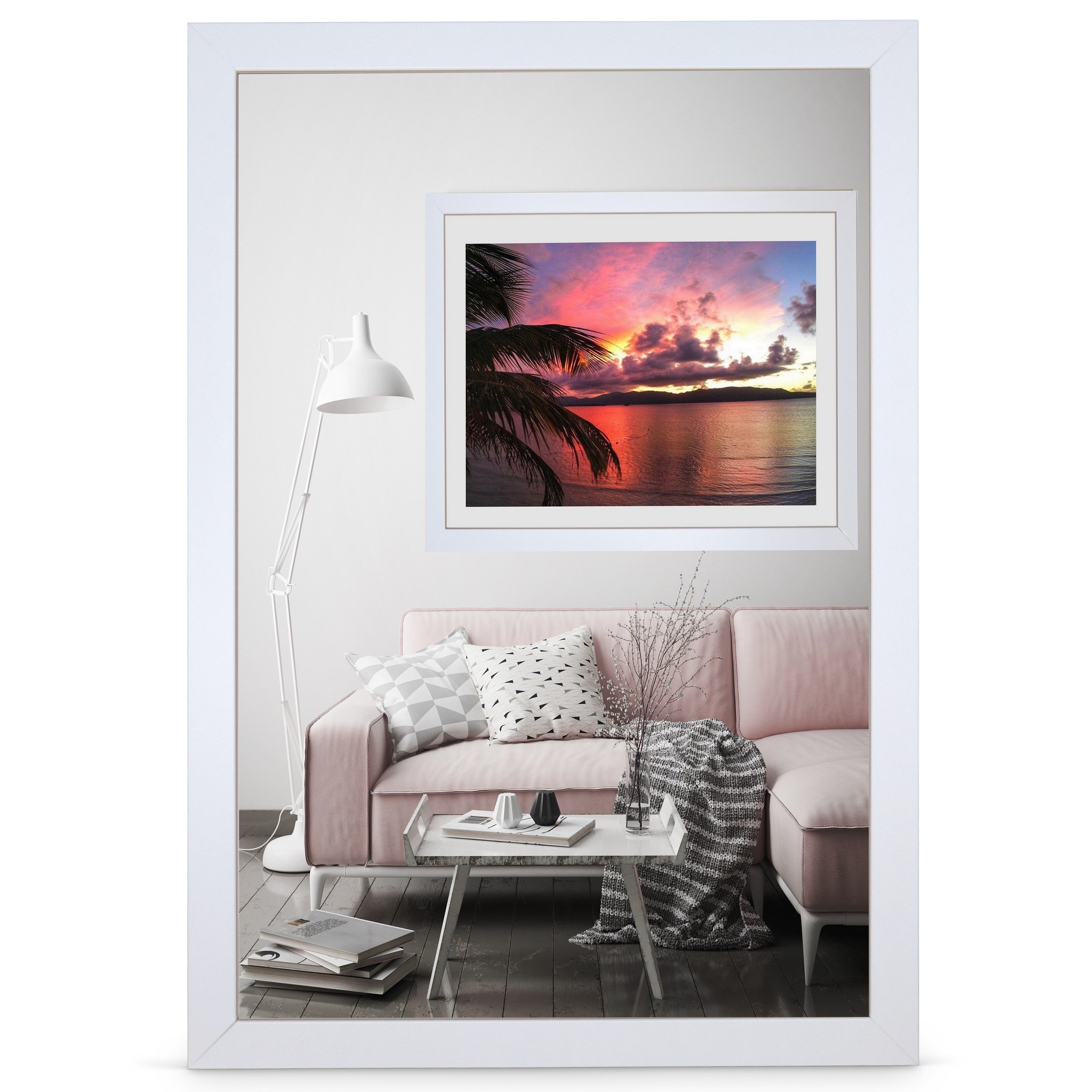 PCH[art] Bilderrahmen Rahmen New Alaya, in: weiß schwarz Alu, Größe: 10x15 günstig online kaufen