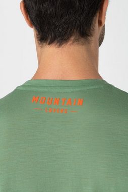SUPER.NATURAL Print-Shirt Merino T-Shirt M MOUNTAIN LOVERS TEE atmungsaktiver Merino-Materialmix