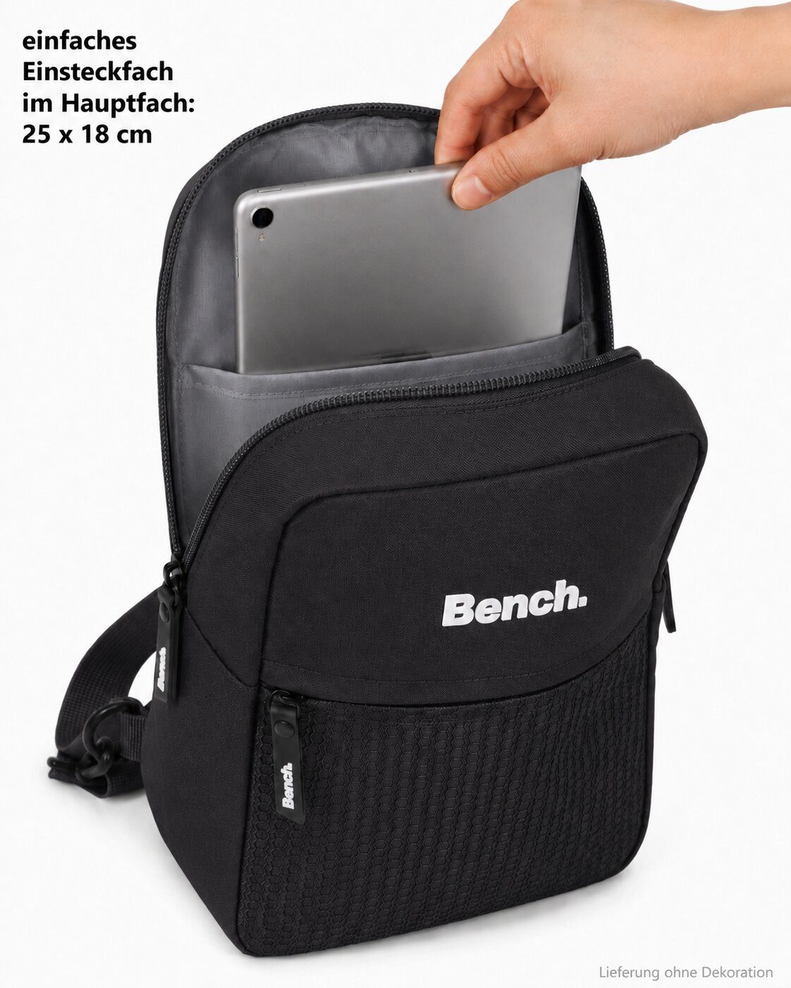 Bench. Rucksack Eingurt Freizeitrucksack Crossbody Tasche Sport, Fahrradrucksack Wandern Damen Herren Bike Sling Bag 64206 + Etui