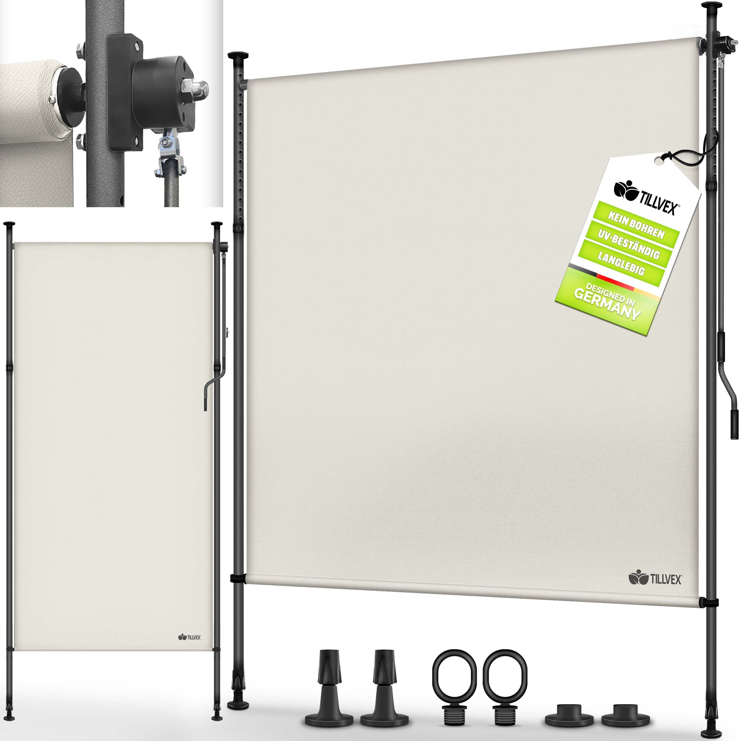 tillvex Klemmmarkise tillvex© Klemmmarkise Senkrechtmarkise Außen Balkon (S günstig online kaufen