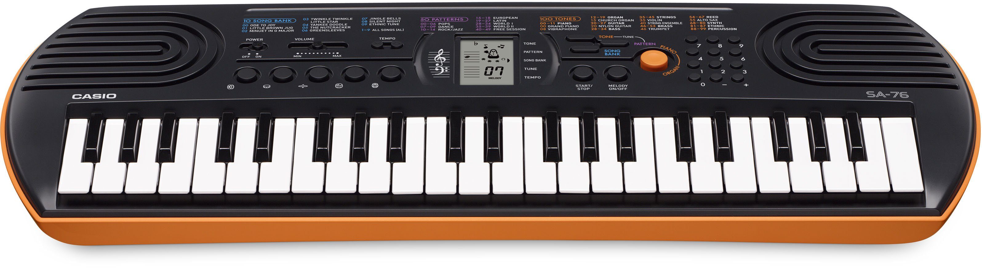 CASIO Home-Keyboard Mini-Keyboard SA-76, mit 44 Minitasten