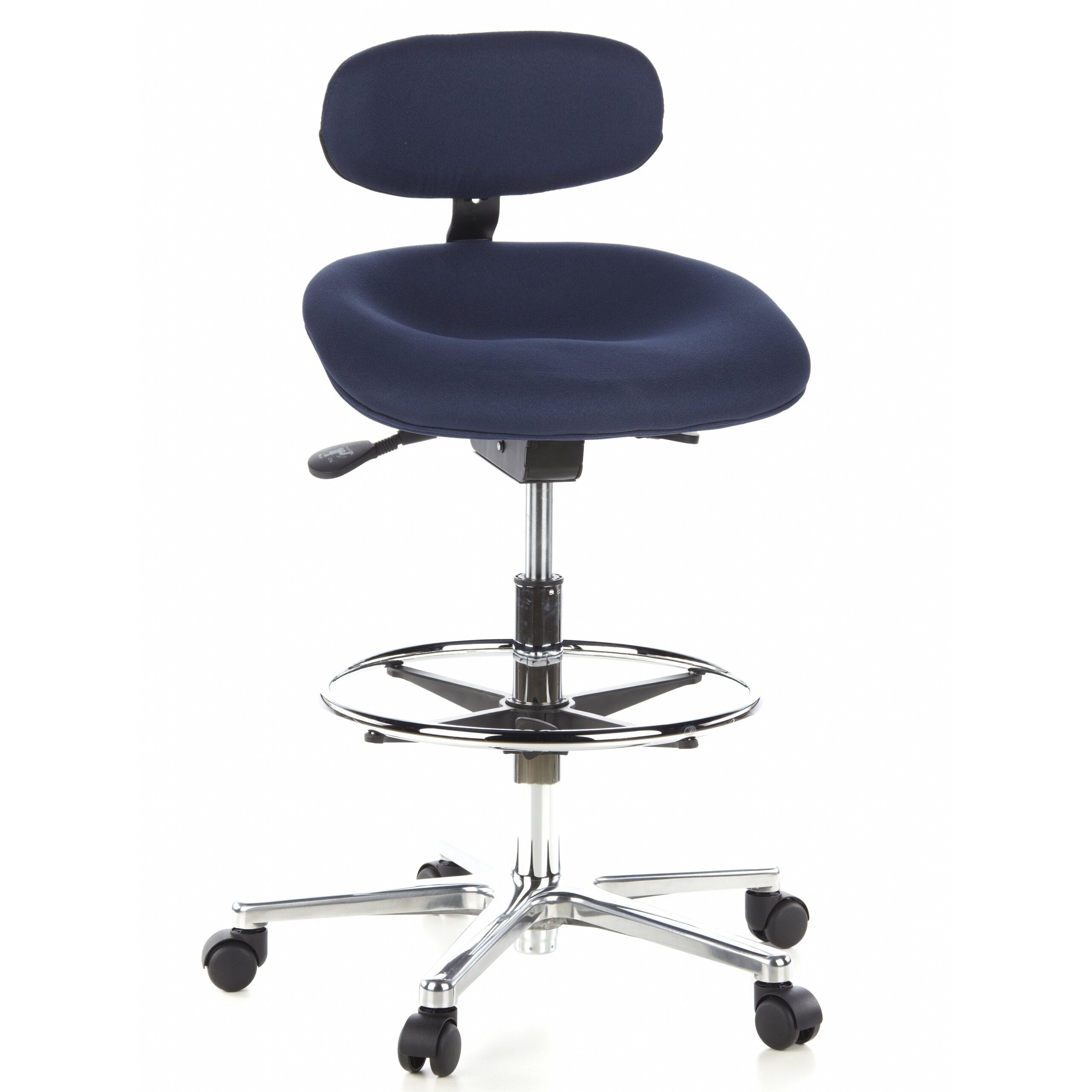 hjh OFFICE Drehstuhl Counterstuhl Work Mf Stoff ohne Armlehnen (1 St), Arbeitsstuhl hoch, Bürostuhl mit Fußablage