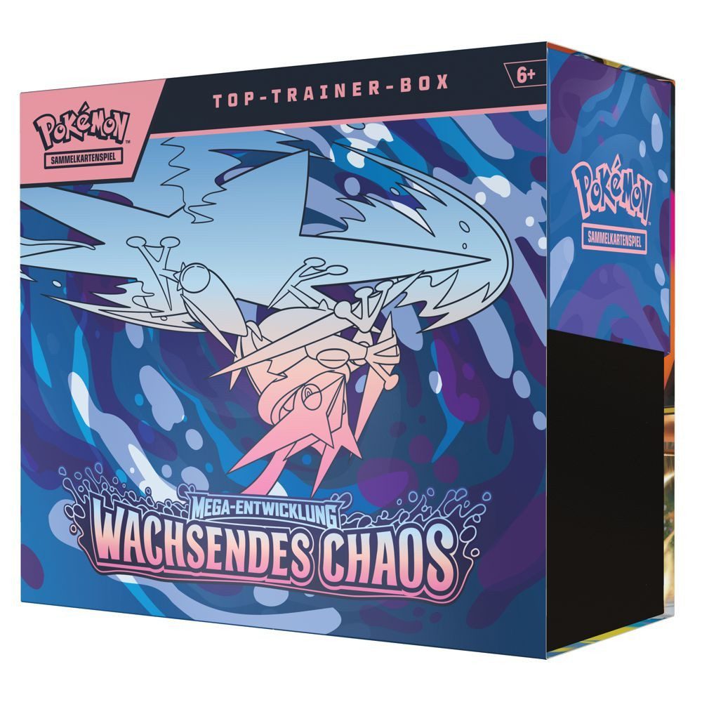POKÉMON Sammelkarte Top-Trainer-Box Wachsendes Chaos Pokemon Sammel-Karten deutsch