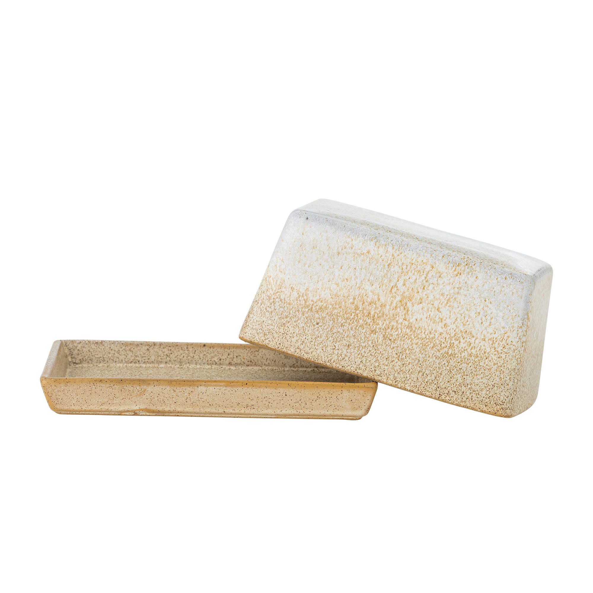 Bloomingville Butterdose Bloomingville Paula Butterdose, Natur, Steingut, Steingut