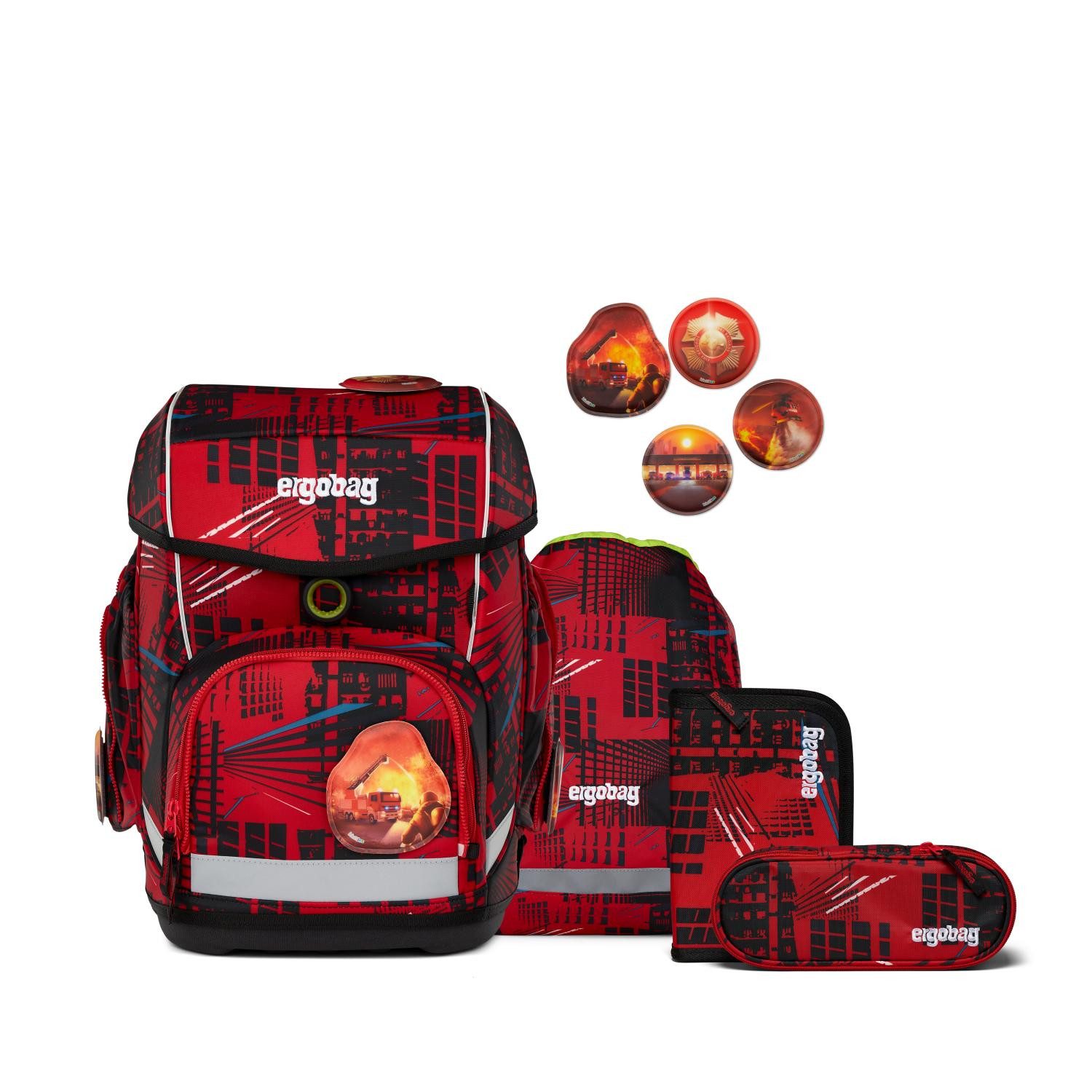 ergobag Schulranzen ergobag cubo Schulranzen-Set AlarmBärreitschaft