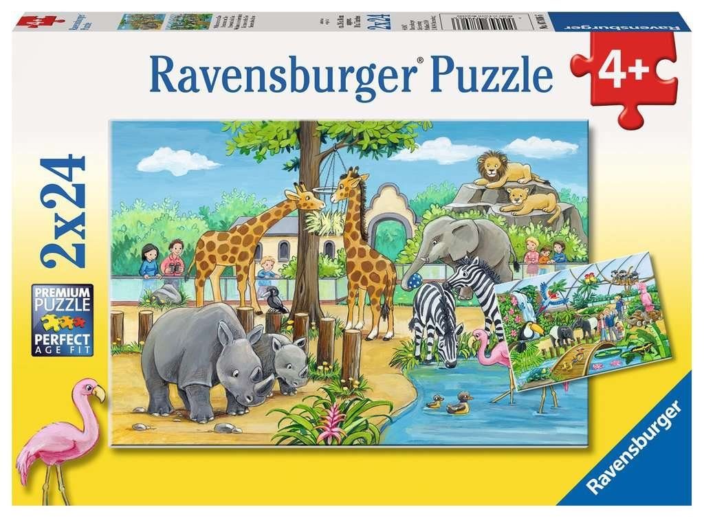 Ravensburger Puzzle Pz. Willkommen im Zoo 2x24Teile, Puzzleteile