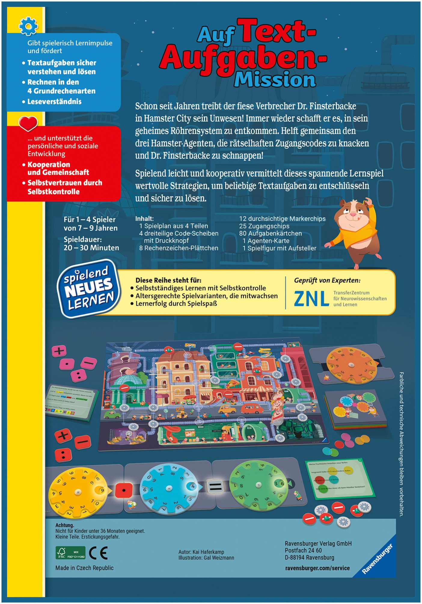 Ravensburger Spiel Auf Textaufgaben-Mission, Lernspiel, Made in Europe