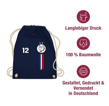 Shirtracer Turnbeutel 12. Mann Frankreich Emblem, 2024 Fussball EM Fanartikel