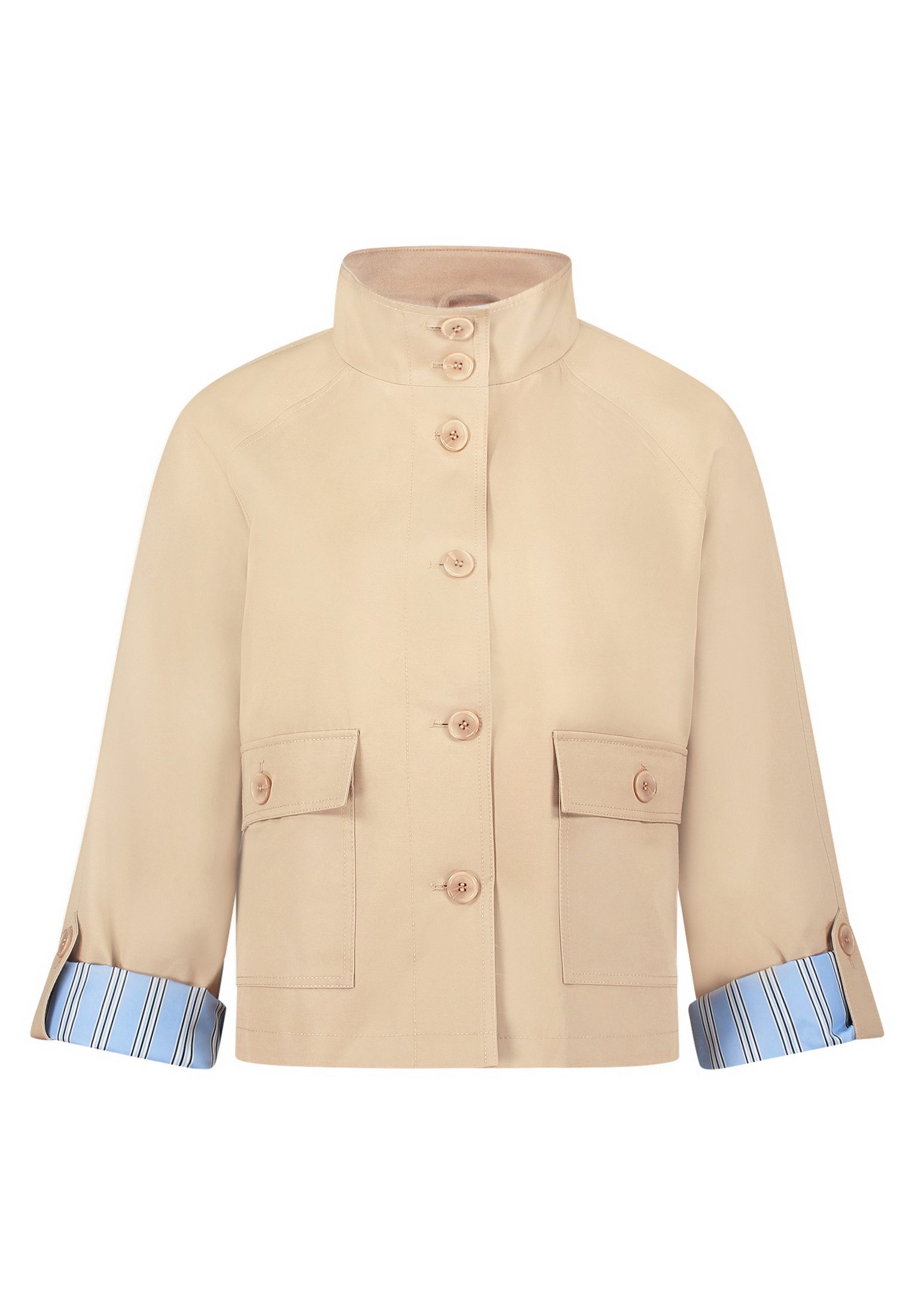 Cartoon Canvasjacke Damen mit aufgesetzten Taschen günstig online kaufen