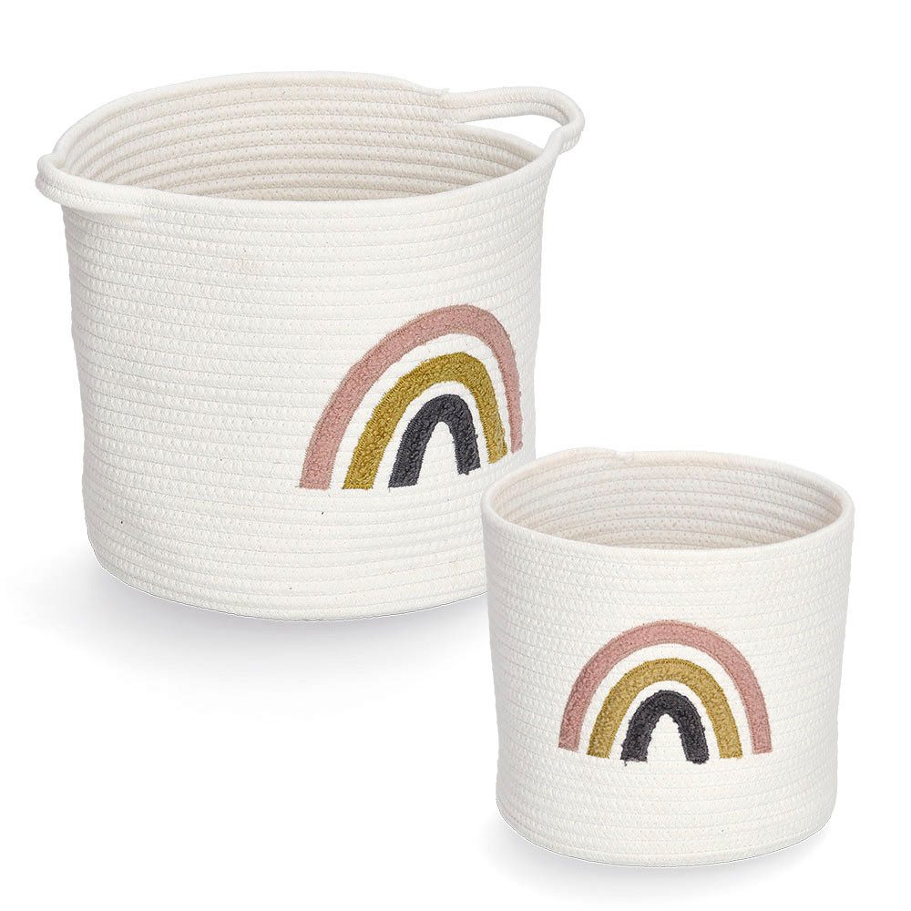 Zeller Present Aufbewahrungskorb Rainbow (Set, 2 günstig online kaufen